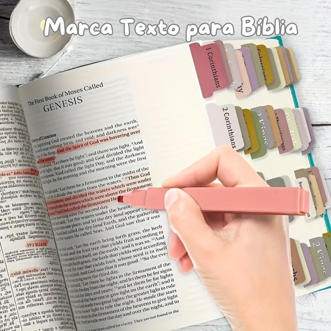 Marca Texto Pastel Quadrado 6 cores